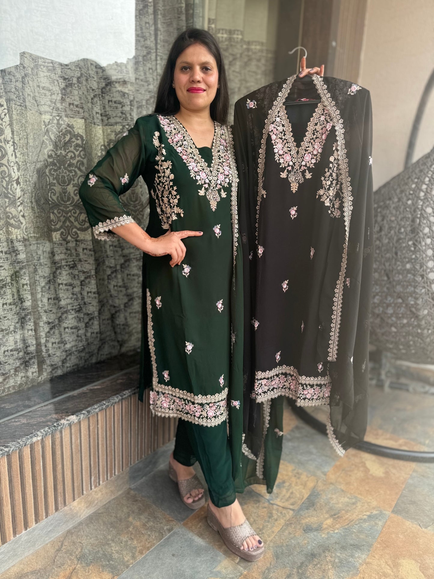 Georget Heavy Embroidery (Style No 1116)