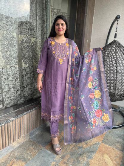 Party Wear Cotton Suit (Style No 1119)