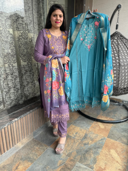 Party Wear Cotton Suit (Style No 1119)