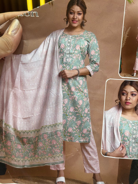 "Indipehnawa Elegant A-Line Flair Suit Set"
