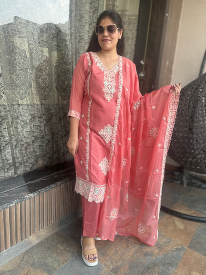 Organza Pink Suit (Style No 1123)