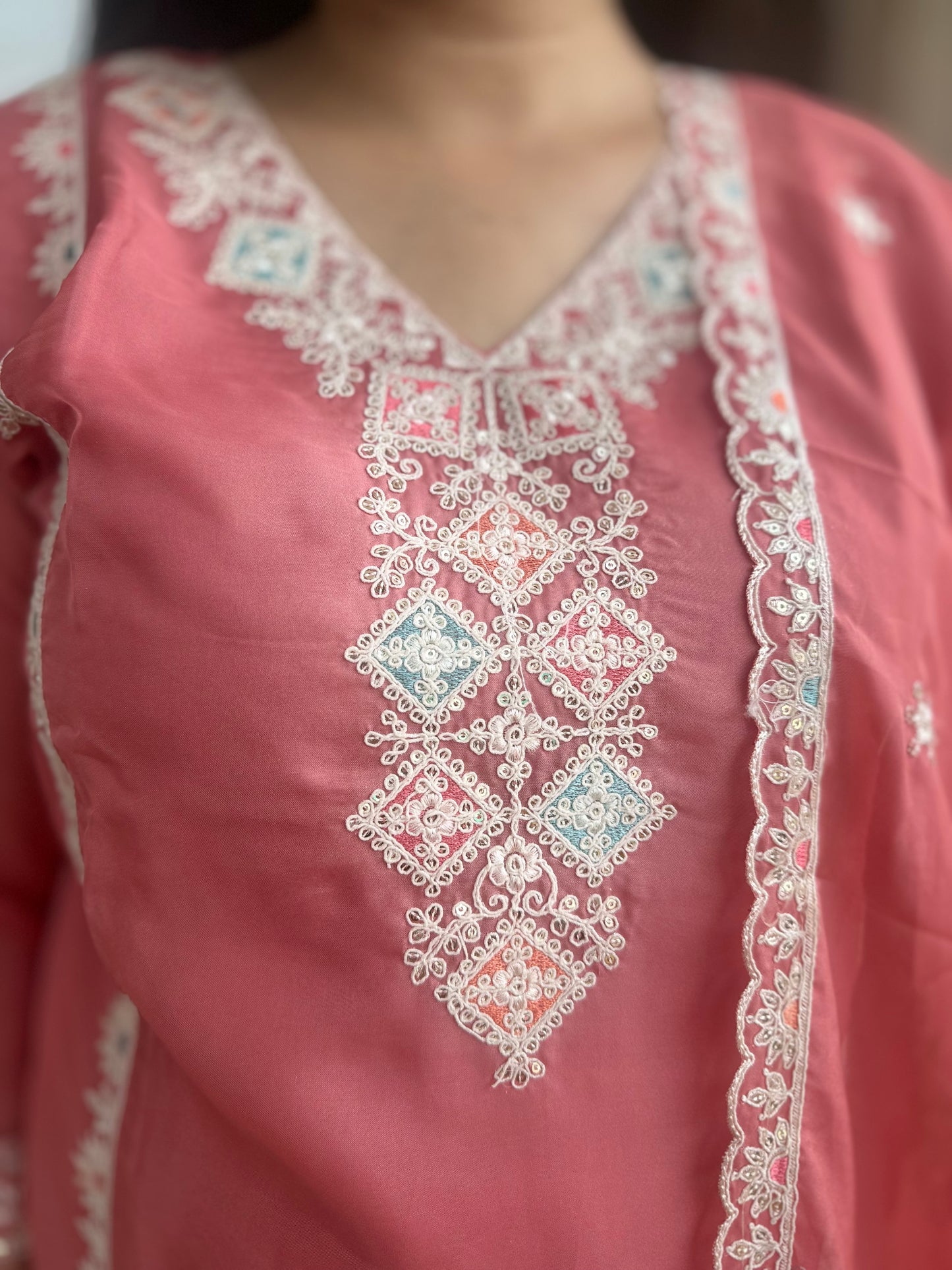 Organza Pink Suit (Style No 1123)