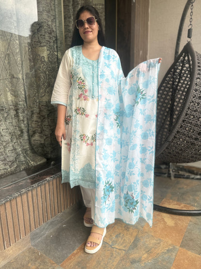 Floral Embroidery Suit (Style No 1126)