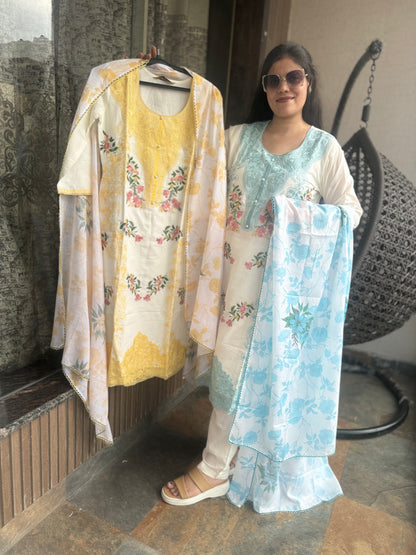 Floral Embroidery Suit (Style No 1126)