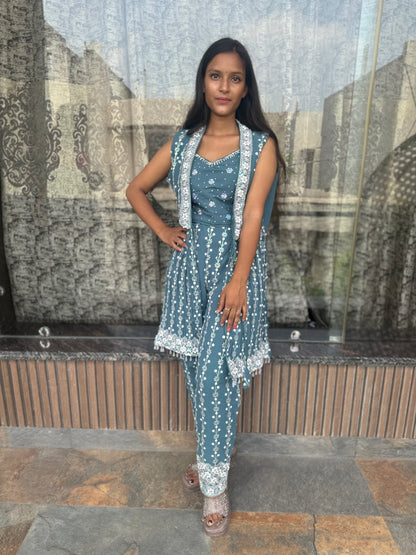 3 Piece Designer Dress (Style No 1007)