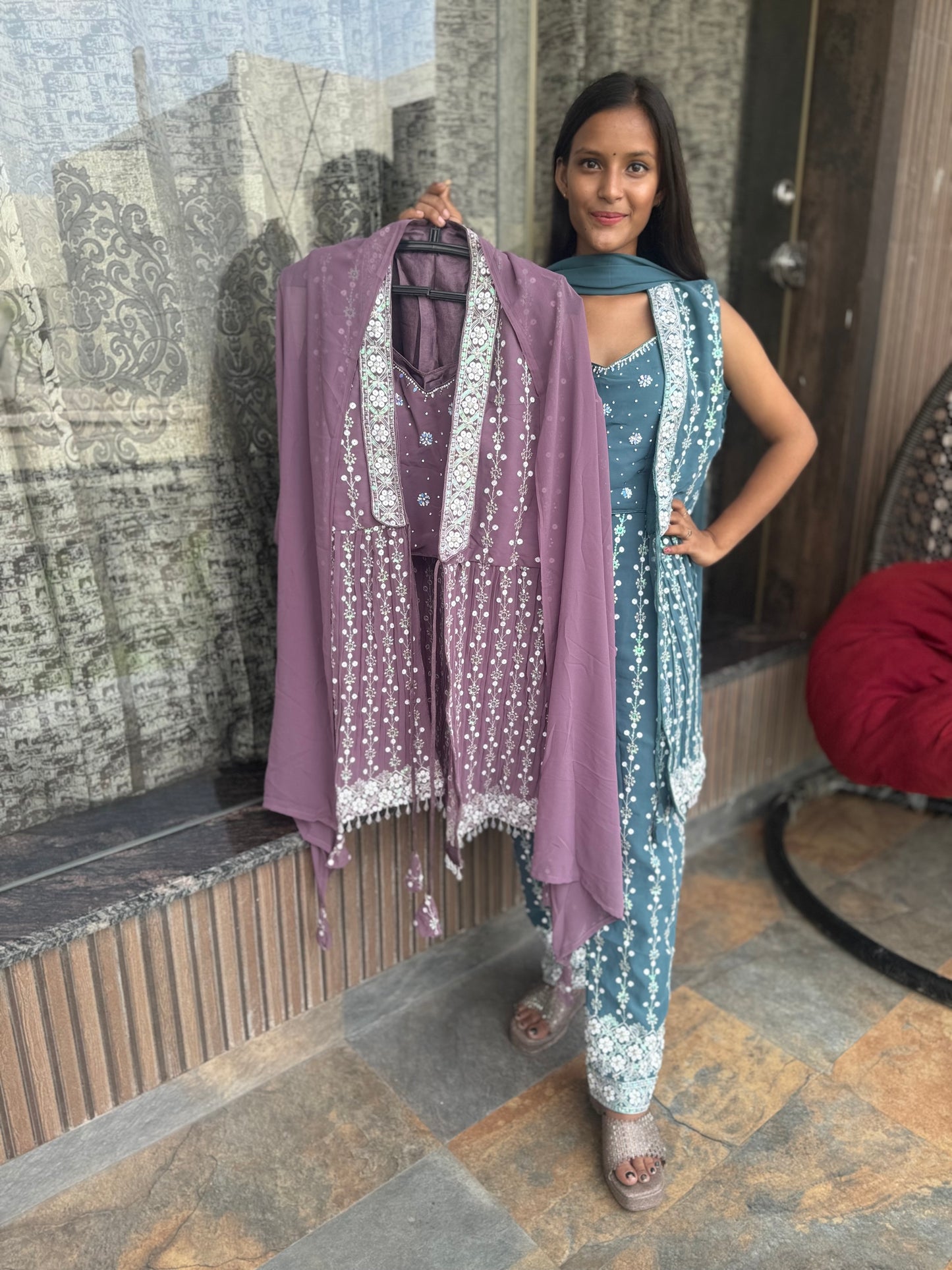 3 Piece Designer Dress (Style No 1007)