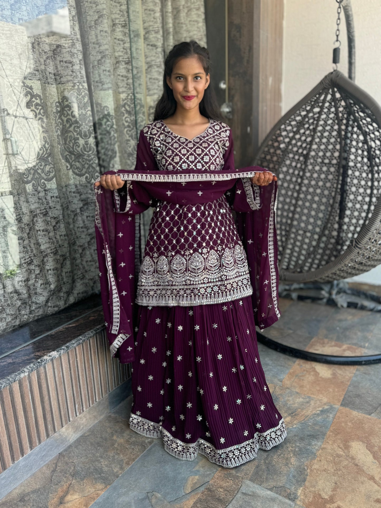 INDIPEHNAWA HEAVY GEORGETTE LEHNGA