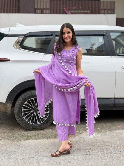 CHIKEN HAKUBA PURE COTTON WHITE LADDU WORK SUIT