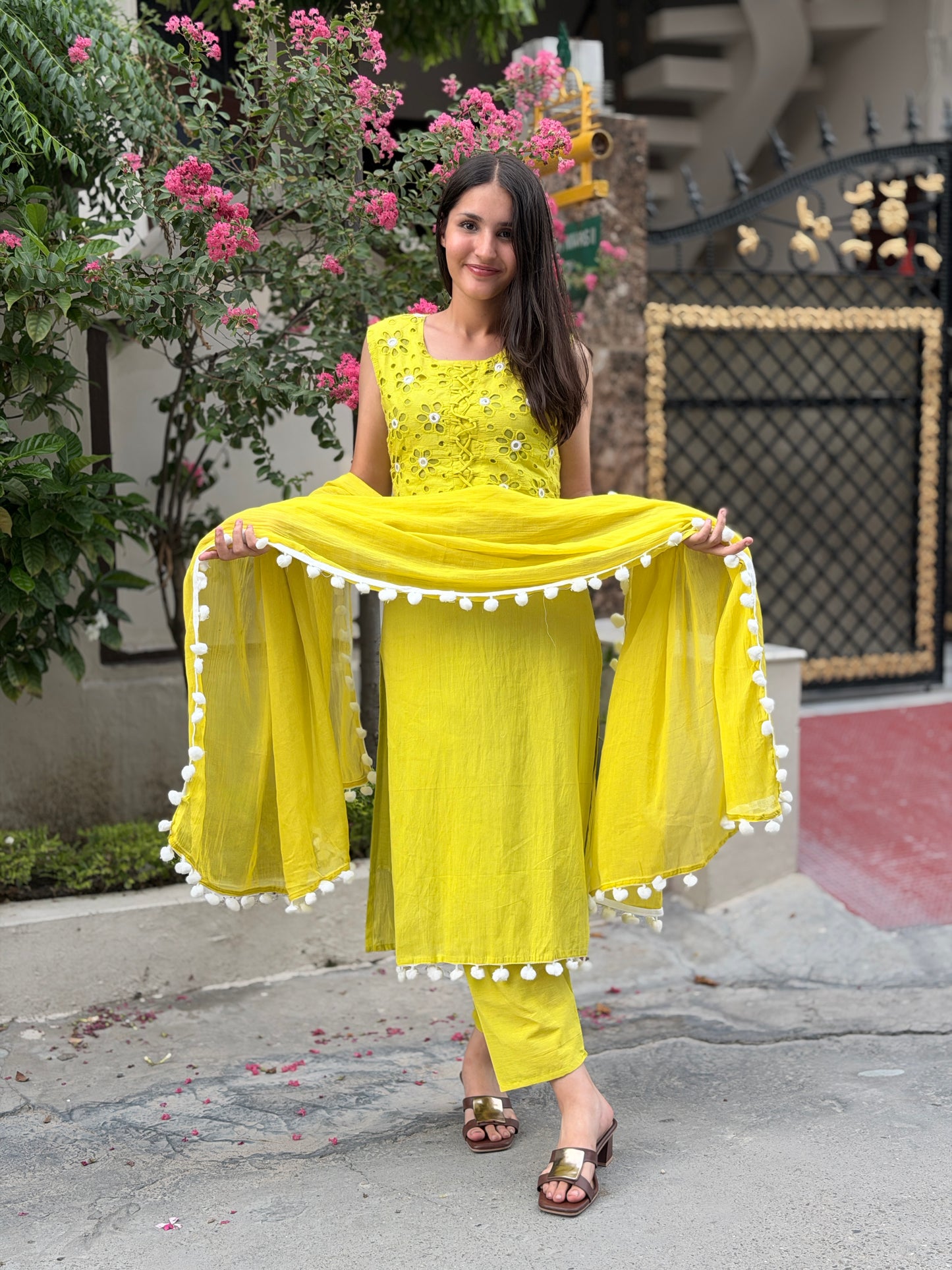 CHIKEN HAKUBA PURE COTTON WHITE LADDU WORK SUIT