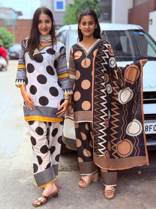 INSTA VIRAL POLKA DOT FARSHI SALWAR SUIT