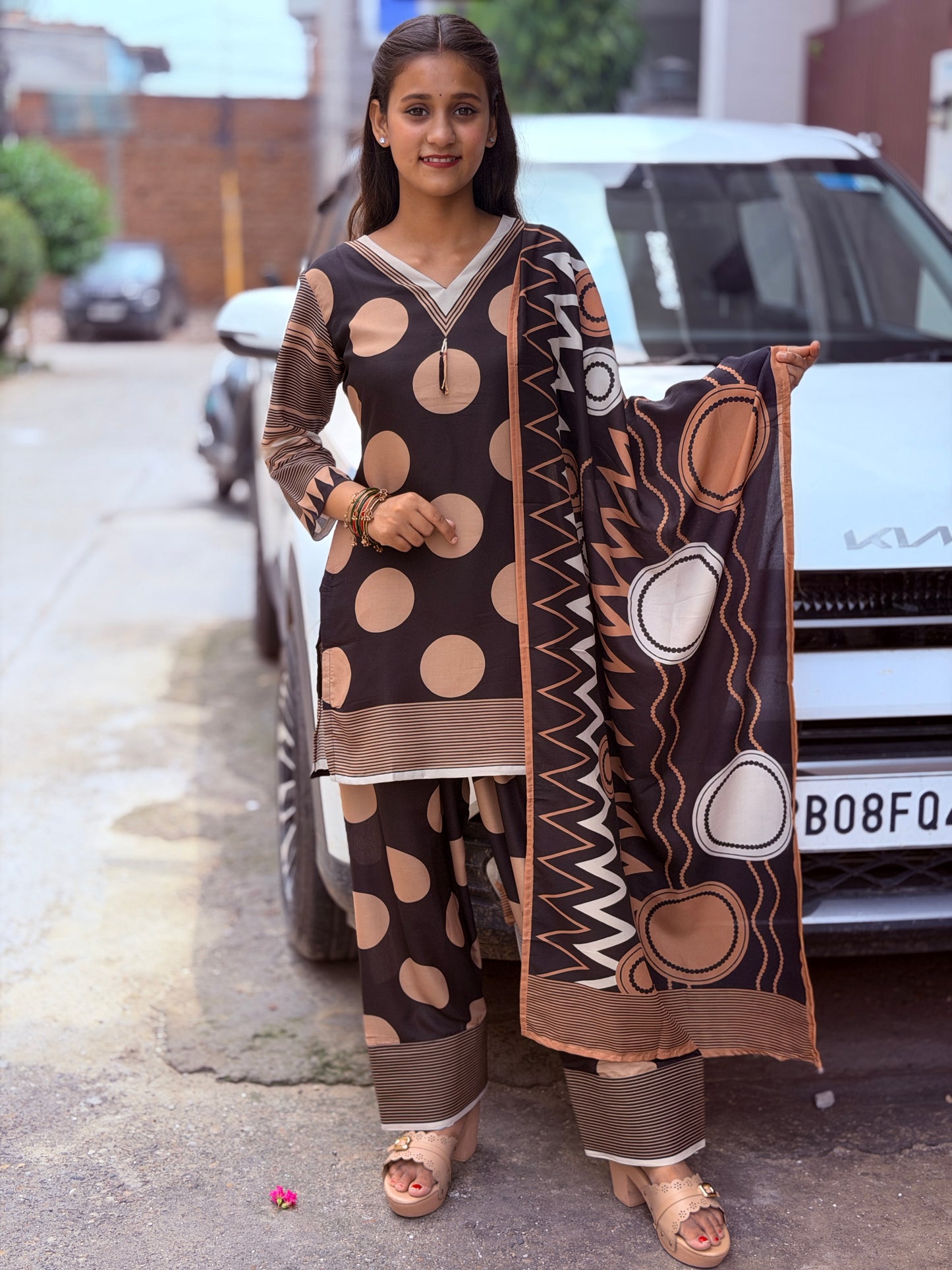 INSTA VIRAL POLKA DOT FARSHI SALWAR SUIT