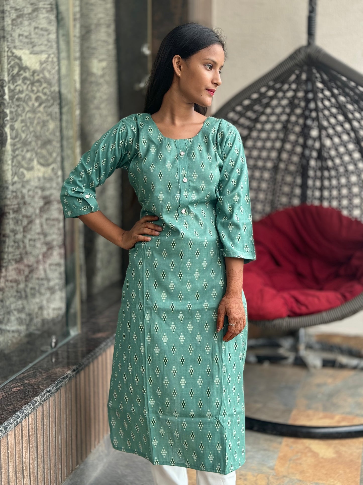 OFFICE WEAR COTTON KURTI