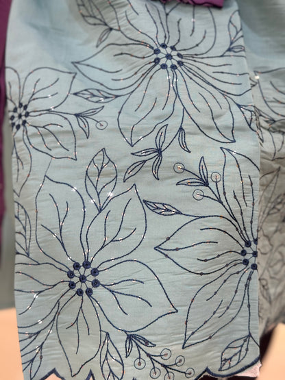 WHITE THREAD CORDSET WITH INDIPEHNAWA