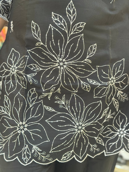 WHITE THREAD CORDSET WITH INDIPEHNAWA