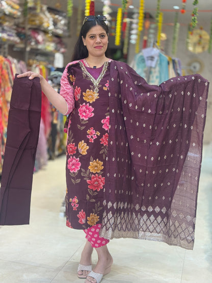 HAND EMBROIDERY WORK SUIT BY INDIPEHNAWA