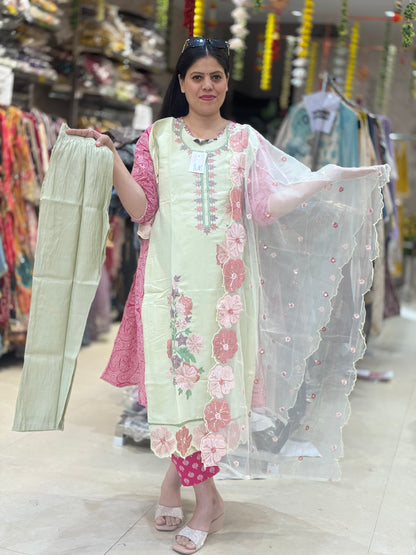 DESIGNER CUT WORK SILK ARTICLE BY INDIPEHNAWA