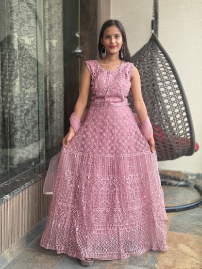INDIPEHNAWA MIRROR WORK LEHNGA