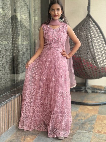 INDIPEHNAWA MIRROR WORK LEHNGA