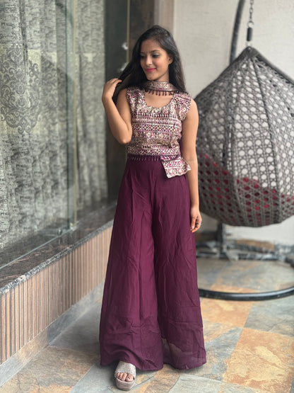 SUPERB STYLISH DIVIDER 3 PIECE SET WITH NECK PIECE DUPATTA