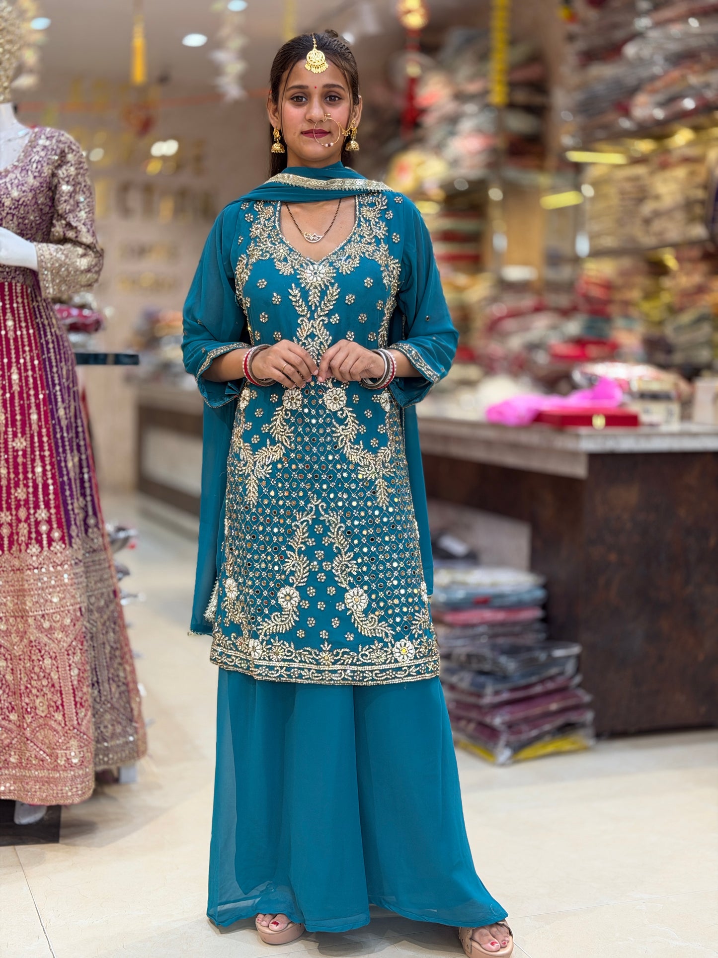 Elegant Heavy Cut Dana Work Party Wear Suit for Wedding Occasions | Indipehnawa