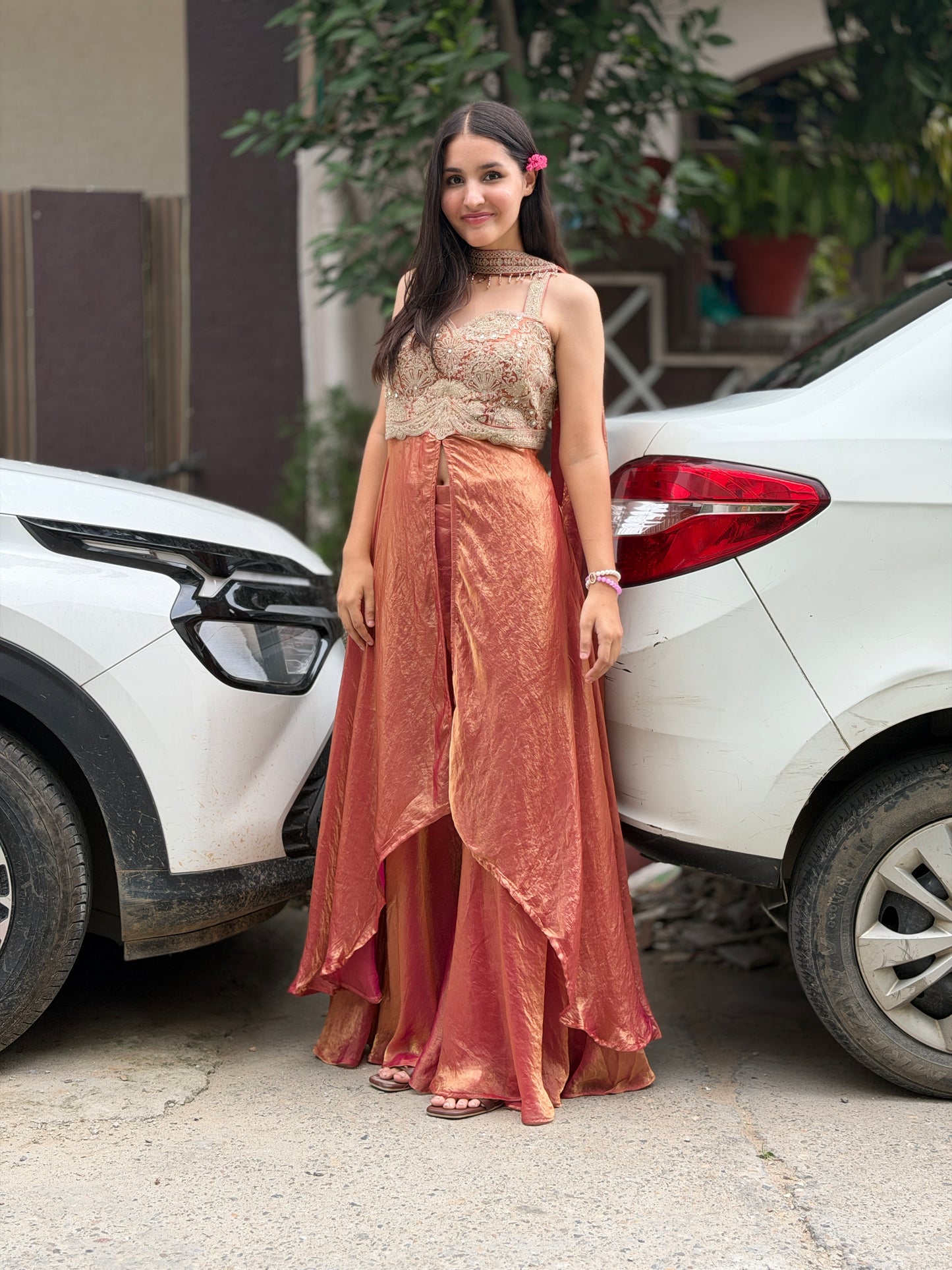PREMIUM SILK TOP DESIGN LONG FRONT CUT WITH FULL FLAIR LEHENGA