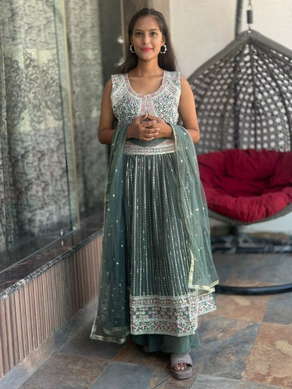 INDIPEHNAWA FULL THREAD WORK ANARKALI