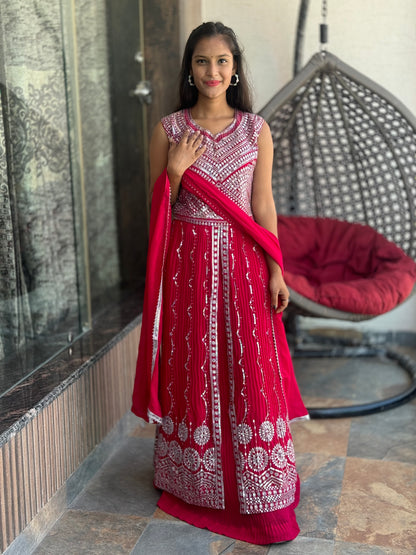 Front Cut Mastani Hot Pink Lehenga (Mast:001)