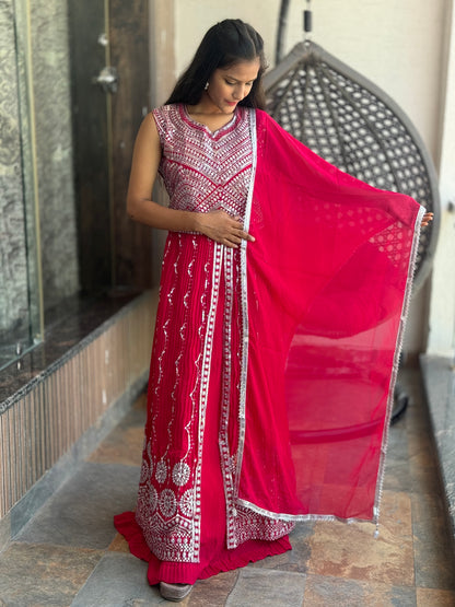 Front Cut Mastani Hot Pink Lehenga (Mast:001)