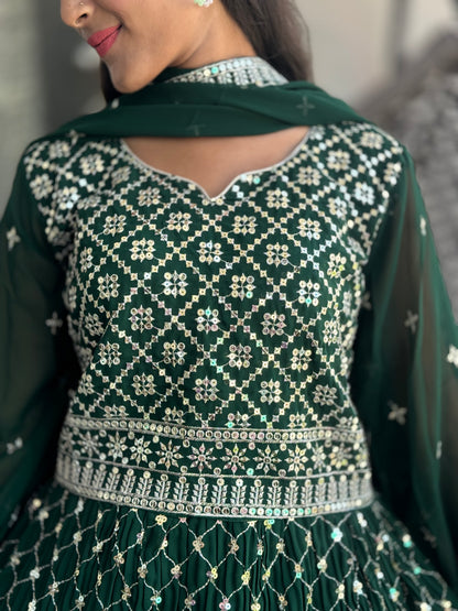 INDIPEHNAWA HEAVY GEORGETTE LEHNGA
