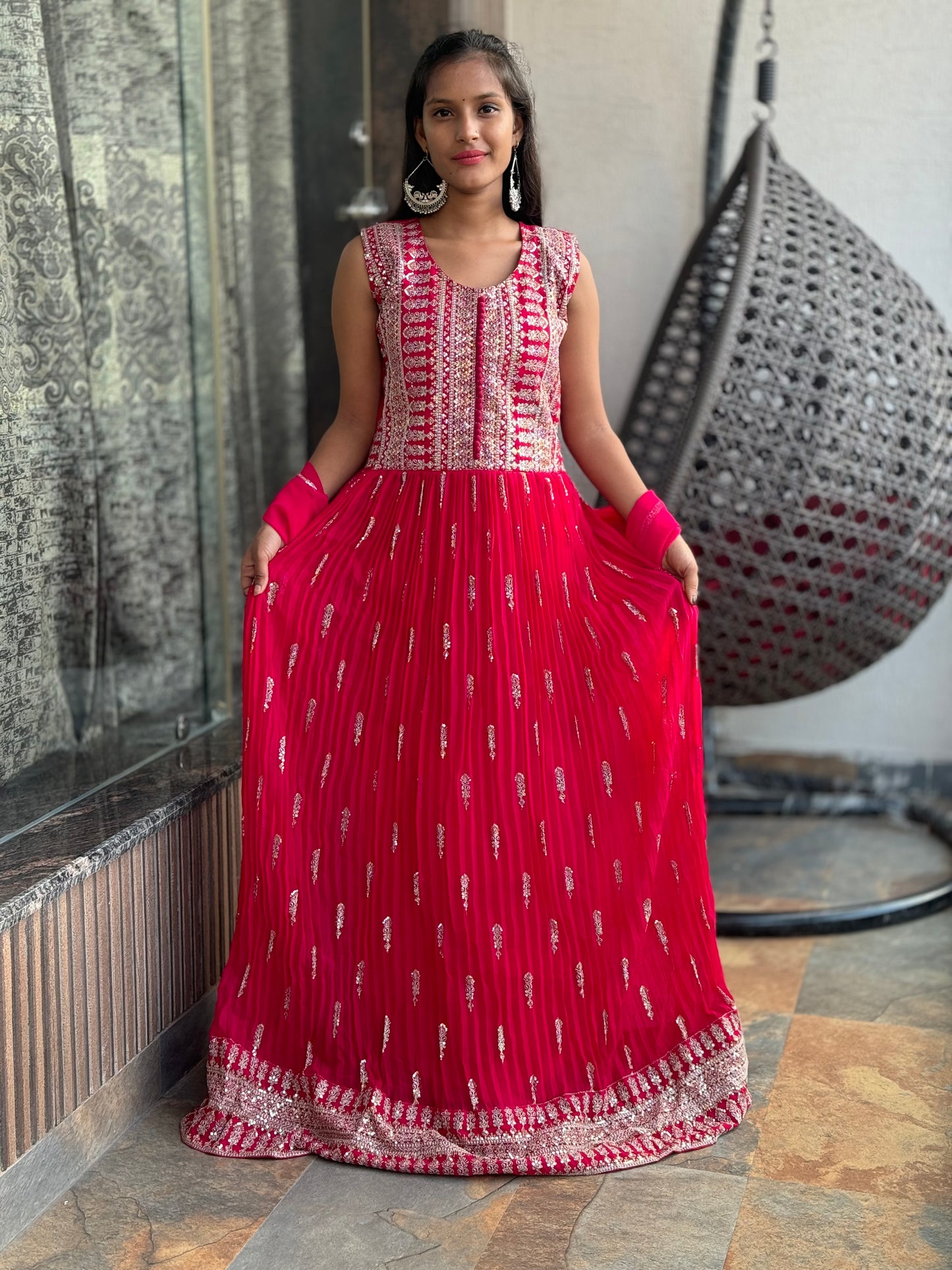 BEAUTIFUL PARTY WEAR GOWN ARTICLE NO. 2002