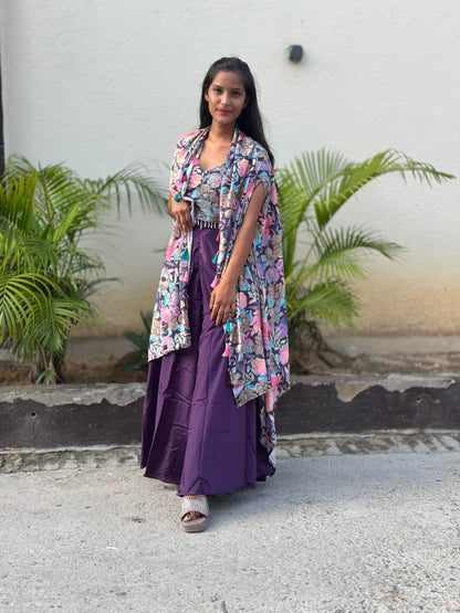 INDIPEHNAWA INDO-WESTREN 3 PIECE PONCHU DRESS