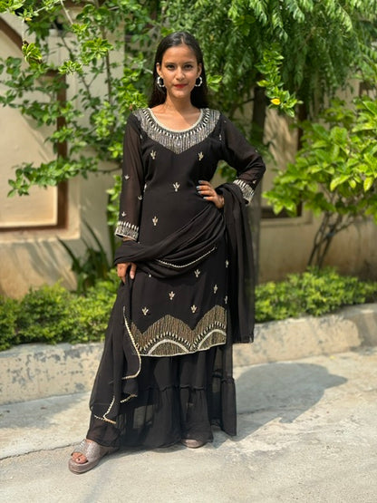 DESIGNER PARTY WEAR SHARARA SUIT