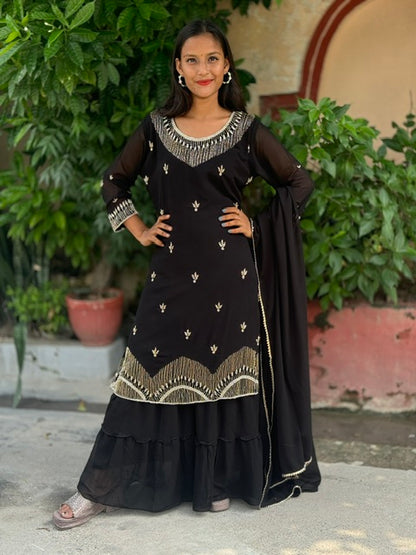 DESIGNER PARTY WEAR SHARARA SUIT