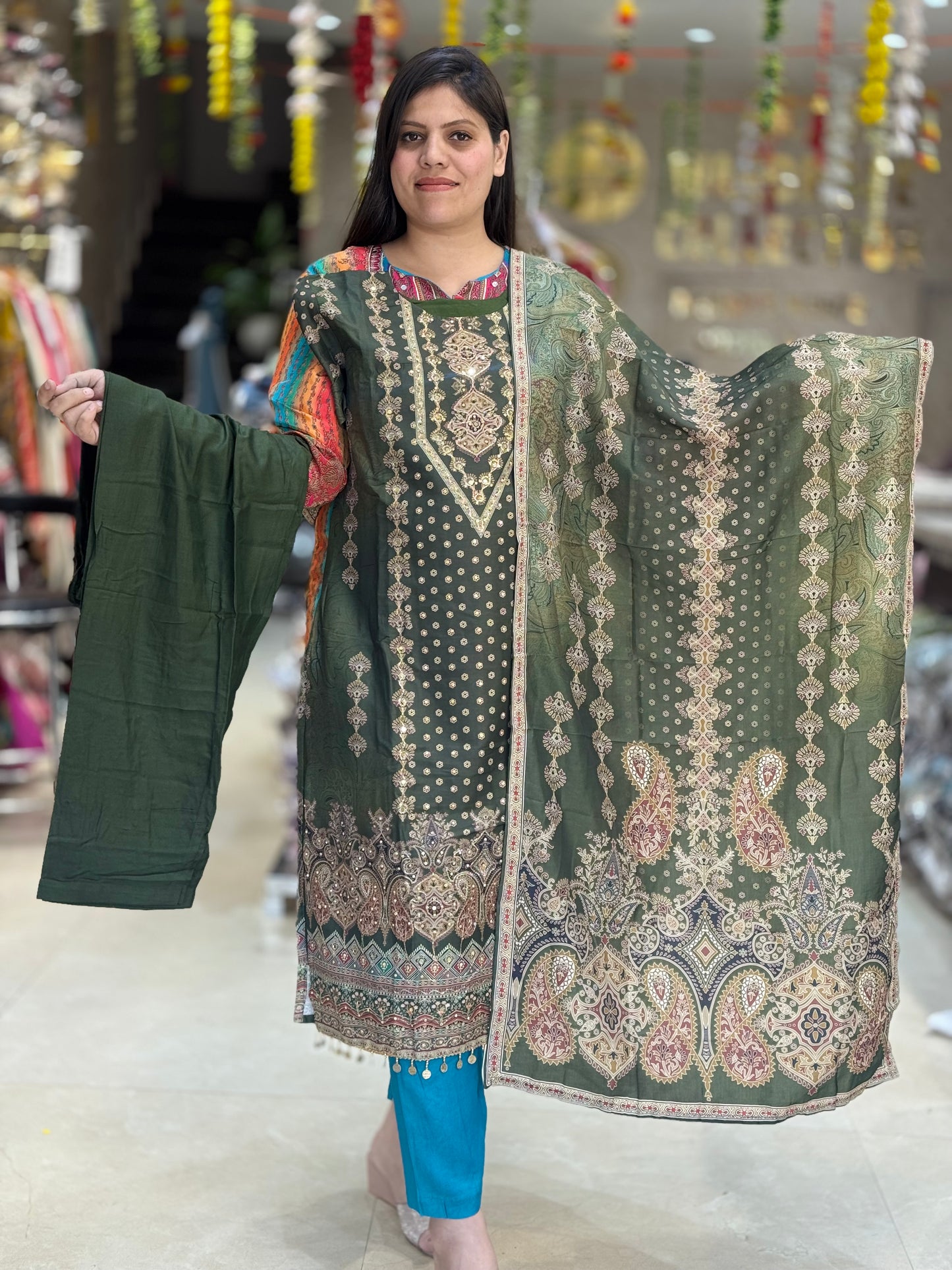 PREMIUM CREPE WITH HEAVY DUPPTA SUIT BY INDIPEHNAWA