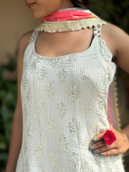 STYLISH AND STUNNING BANARSI DIGITAL DUPATTA SHARARA