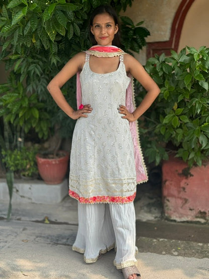 STYLISH AND STUNNING BANARSI DIGITAL DUPATTA SHARARA