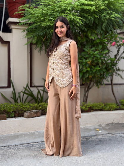 MOUSE SHORT TOP WITH PEARL WORK FULL FLAIR JAFFA