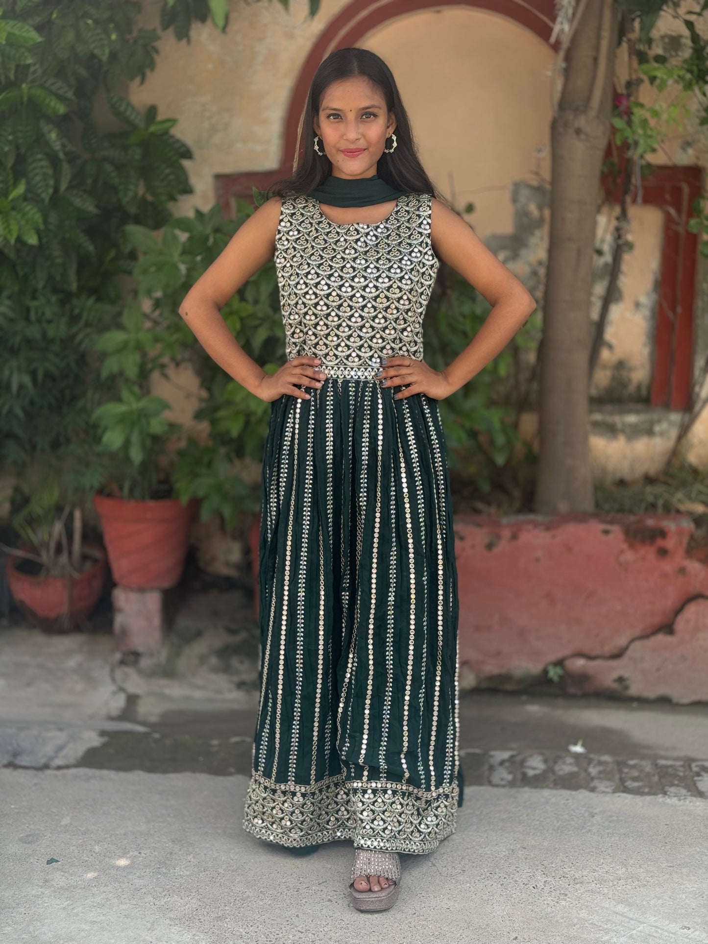 FULL EMBROIDERED PARTY WEAR NAIRA CUT