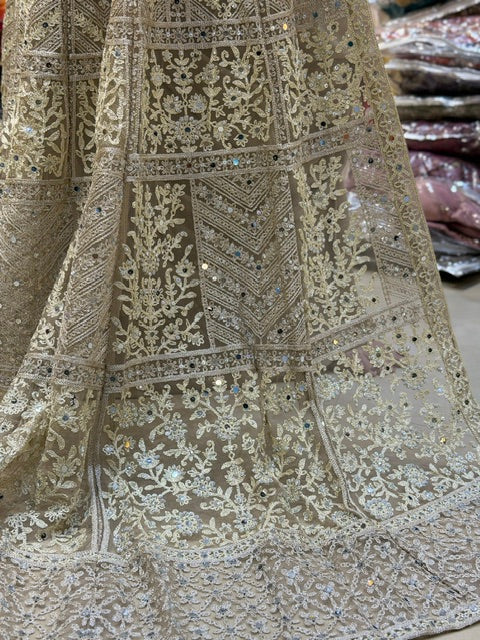 MOUSE SILVER PERALWORK BLOUSE WITH CAPE DESIGN SAREE
