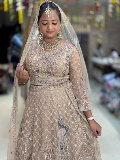 Exquisite Luxury Lehenga with Pearl Work BY INDIPEHNAWA