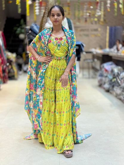 PURE CHINON MULTI THREAD AND MIRROR WORK 3 PC SET