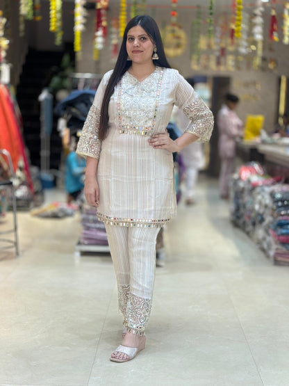 RUSSIAN SILK ORIGNAL MIRROR PAKISTANI DESIGNER CORDSET