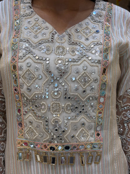 RUSSIAN SILK ORIGNAL MIRROR PAKISTANI DESIGNER CORDSET