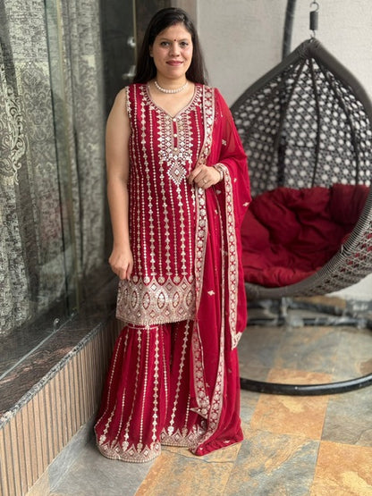 KARWACHAUTH SPECIAL PREMIUM RANGE OF HEAVY SHRARA SUIT (ARTICLE NO. 52)