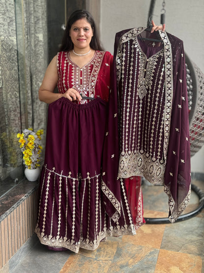 KARWACHAUTH SPECIAL PREMIUM RANGE OF HEAVY SHRARA SUIT (ARTICLE NO. 52)