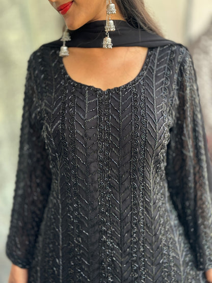 INDIPEHNAWA BLACK BEAUTY PARTY WEAR CO-ORDS SET (ARTICLE NO. 87)