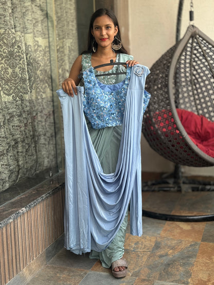 INDIPEHNAWA HEAVY DESINER DRAPE SAREE (SR-005)