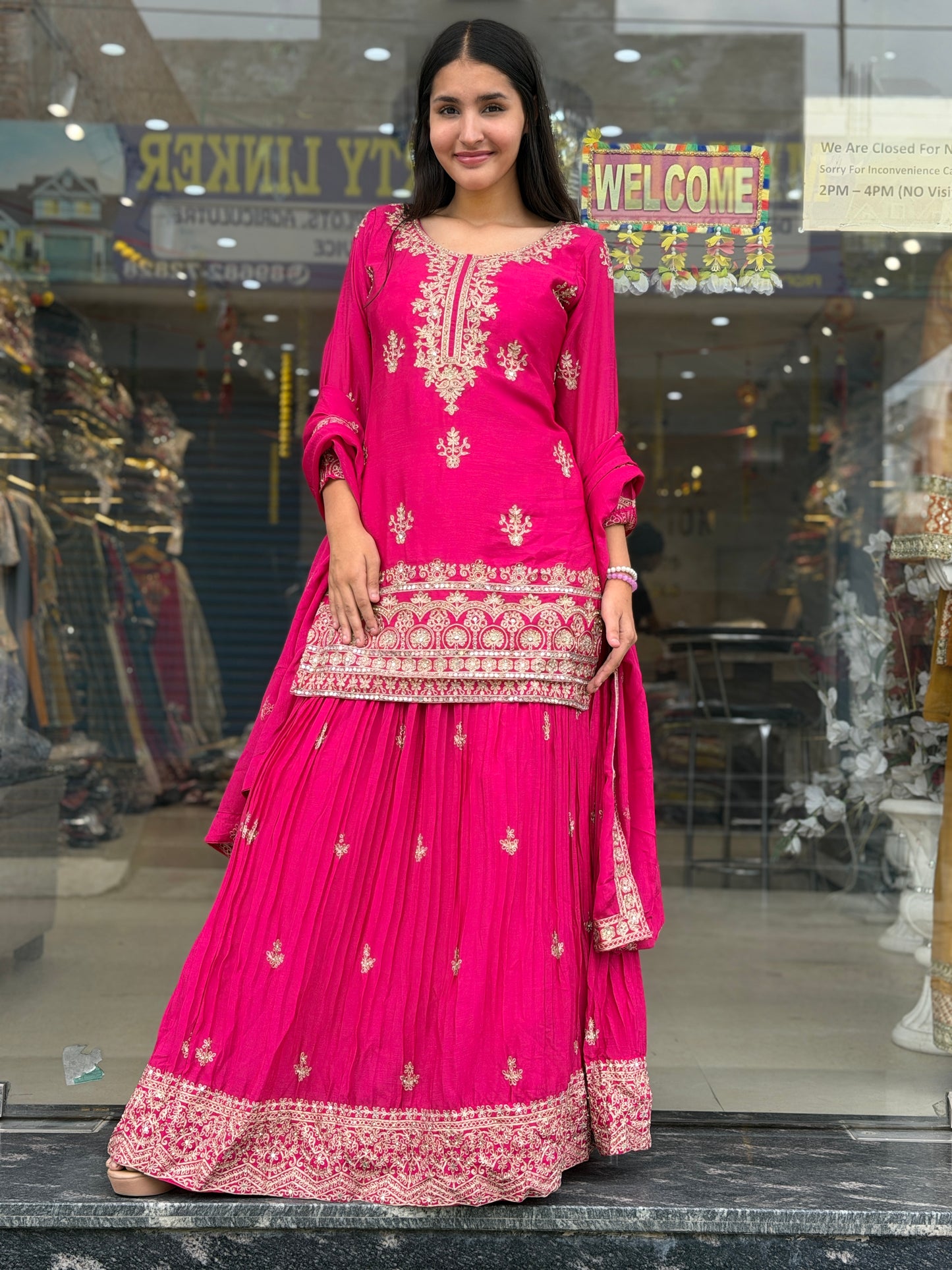 LEHNGA IN FULLY HAND WORK WITH SHIRT KURTI