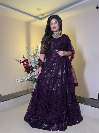 Dazzling Sequin Work Heavy Lehengas – Glamorous & Grand | Indipehnawa
