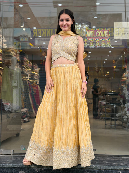 TRENDY IVORY HAND WORK PREMIUM LEHNGA